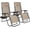 Beige Chair 2 Pack, variant on CYCLONE SOUND Foldable Zero Gravity Chairs with Pillows Cup Tray -Set of 2, Black