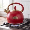 thumbnail image 2 of SUSLAS 2.64 qt Stainless Steel Whistling Tea Kettle for Stovetop, Red Vintage Tea Pot, 2 of 9