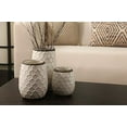 thumbnail image 3 of Hosley White Honeycomb Ceramic Vase, 3 of 3