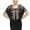 Black/Gold, variant on Women's Open Front Sheer Mesh Net Art Deco Blouse Top Jacket Cover ups for Dress