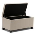 thumbnail image 2 of Atlin Designs Banc de Rangement en Similicuir Crème, 2 of 5