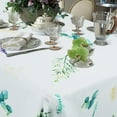 thumbnail image 2 of Summer Green Leaf Table Clothes for Rectangle Tables 60 x 84,Perfect for Kitchen Dinner, Restaurant ,Outdoor Holiday Picnic Table Cover, 2 of 5