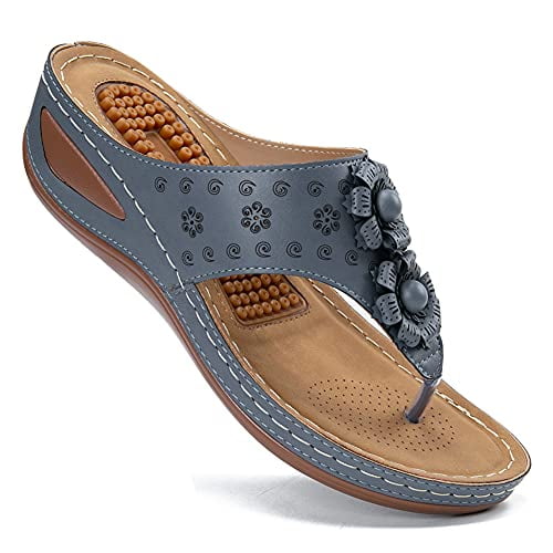 Ecetana Women Sandals Flip Flops for Women Summer Casual Wedge Sandals ...