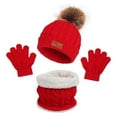 thumbnail image 3 of Children's Hats Scarves Gloves Three Piece Autumn And Winter New Warm Baby Hats Scarf Hat Set Women Scarf Hat Gloves Men Scarf Gloves Hat Scarf Gloves Hat Set for Men Scarf Gloves Boys Hat Gloves, 3 of 3