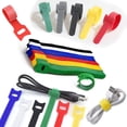 thumbnail image 5 of 100pcs Releasable Cable Organizer Ties Mouse Earphones Wire Management Nylon Cable Ties Reusable Loop Hoop Tape Straps Tie(6inch), 5 of 7