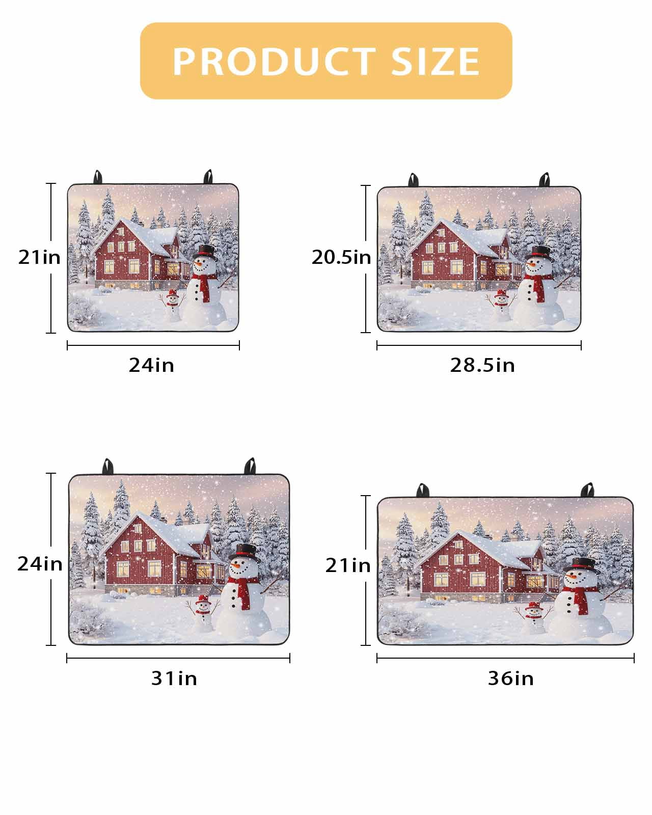 Large Induction Cooktop Protector Mat Christmas Stove Top Covers for Electric Stove, Farmhouse Snowflake Snowman Xmas Tree Decorative Stove Burner Cover Mats, Glass Top Stove Cover