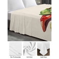 thumbnail image 5 of Full Size Flat Sheet Only, Mushroom Frogs Soft Brushed Microfiber Bed Sheets, Spring Floral Green Botanical Rustic Hotel Quality Breathable Bedding Top Sheet, Easy Care, 81"x96", 5 of 9