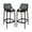 Black, variant on Home Square Polypropylene Patio Bar Stool in White - Set of 2