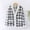 Gray, variant on Plush Bed Jackets for Women Fuzzy Fleece Pajama Tops Button Up Sleepwear Long Sleeve Winter Coats with Pockets