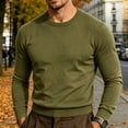 thumbnail image 3 of Fanshiluo Men's Crew Neck Long Sleeve Shirt, Soft Knit Casual Pullover Tops,L,Big and Tall Men, 3 of 4