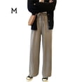 thumbnail image 4 of Sonducket Pantalones Mujer Pantalón Largo Pierna Ancha Pantalón Casual Mujer Cintura Alta Prendas para la parte inferior del cuerpo Albaricoque METRO, 4 of 7