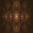 thumbnail image 1 of Ahgly Company Machine Washable Indoor Square Transitional Saddle Brown Area Rugs, 5' Square, 1 of 7