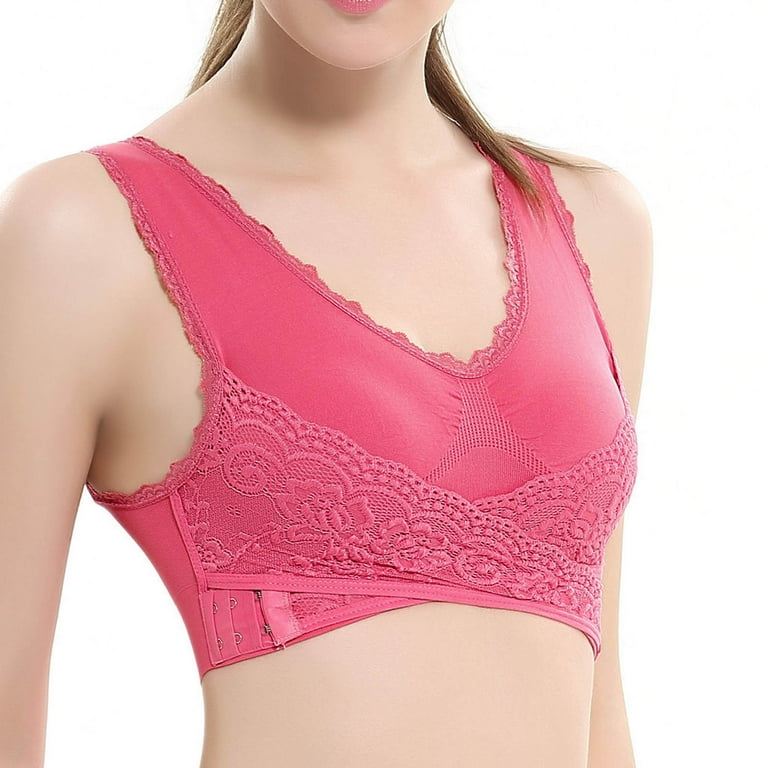 Stretcher Bras Without Fasteners Breast Enhancers Bras Blouse Pads Sports  Padded Bras Women Bladder Weakness Panty Lin Hot Pink : :  Fashion