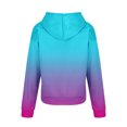 thumbnail image 6 of Women's Gradient Color Drawstring Hooded Sweatshirt with Pocket, Soft Fleece Lined Long Sleeve Pullover Top for Casual Streetwear, Daily Comfort Wear and Outdoor Activities Multicolor XL, 6 of 10