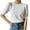 White, variant on Fesfesfes Womans Shirts Womens Fashion Short Sleeve Round Neck Solid Color Loose Tops Blouse Puff Sleeve Knitted Sleeveless Tops for Women M(US:6)