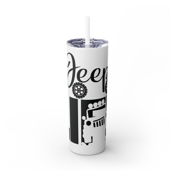 [NO STRAW] Jeep Life Skinny Tumbler 20oz