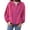 Hot Pink, variant on Women's Spring/Summer Solid Color Zipper Hoodie Color- Protection Long Sleeve Jacket