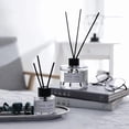 thumbnail image 3 of 2 Pcs 50ml 1.7oz Classic Glass Diffuser Bottles Reed Diffuser Bottle Clear Glass Fragrance Bottle with Black Cap Fragrance Oil Diffusers Essential Oil Bottles Decorative Diffusers Reeds Sticks Vase, 3 of 6