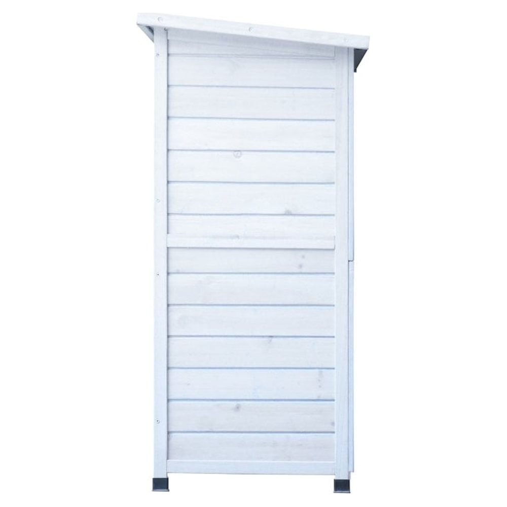 Hassch Wooden Bunny Hutch Rabbit Hutch Small Animals Habitat with Ramp, Removable Tray and Weatherproof Roof, Indoor/Outdoor, Antique White