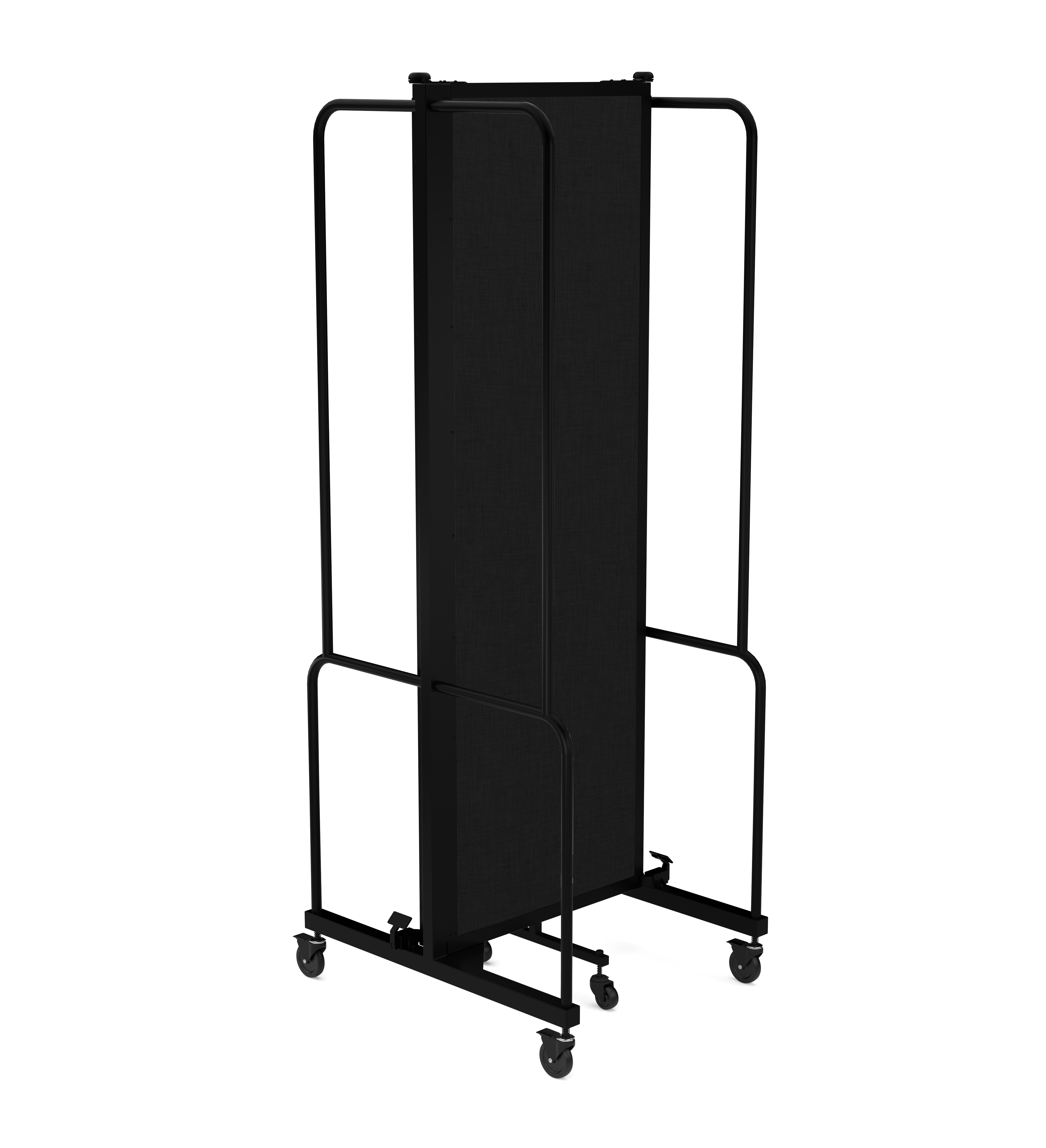 Hampden Furnishings Otis Collection Portable Room Divider, 3 Black Panels, Black Frame