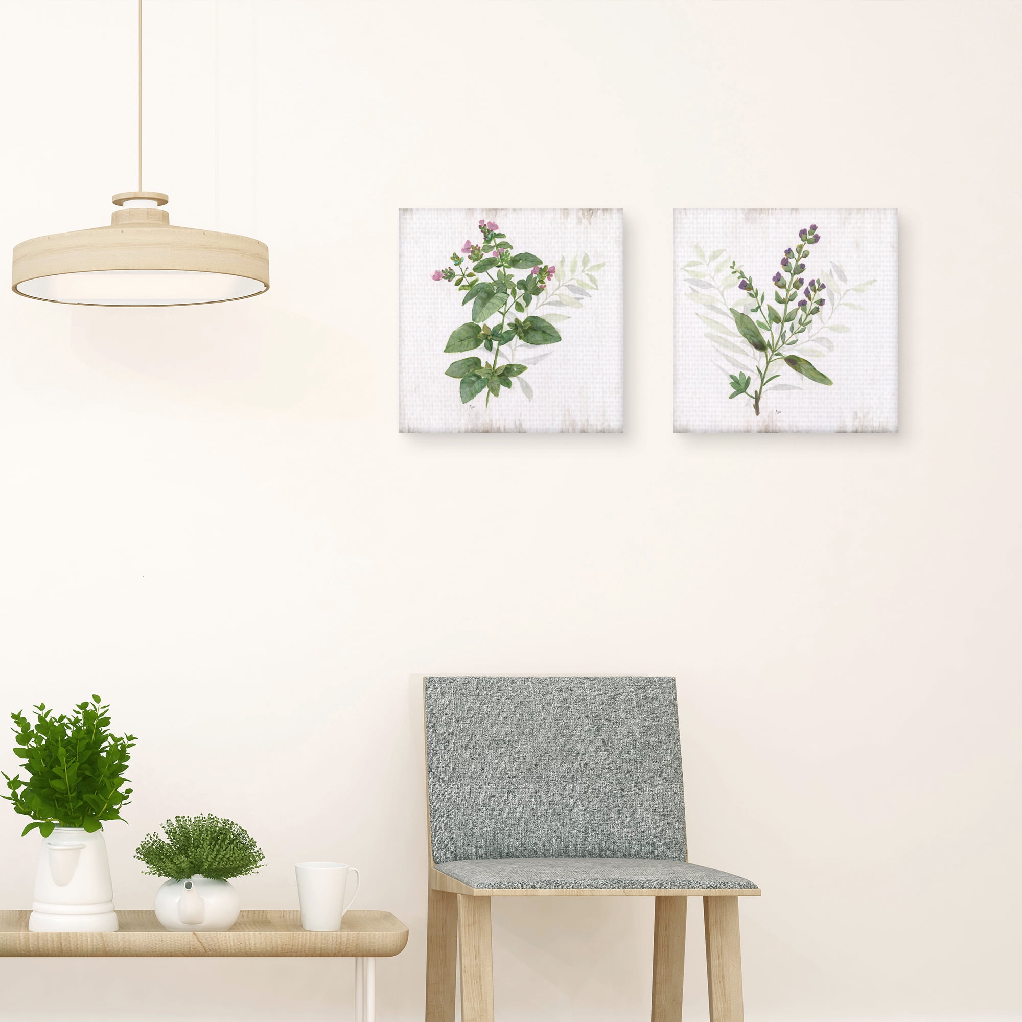 Kitchen Garden I & II by Nan Set of Canvas Art Prints