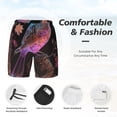 thumbnail image 5 of Lsque Mens Swim Trunks Bird4 Pattern - Bathing Suit Compression Liner - Beach Swim Shorts Swimwear - (S-3XL) - Stretch Quick Dry -, 5 of 9
