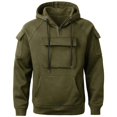 thumbnail image 4 of DDAPJ pyju Oversized Cargo Hoodies for Men Quarter Zip Pullover Raglan Long Sleeve Drawstring Athletic Hiking Work Sweatshirts with Multi Pockets XXXL, 4 of 7