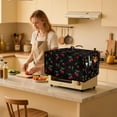 thumbnail image 3 of Renewold Toaster Oven Cover Stain-Resistant Air Fryer Smart Oven Protector with Storage Pockets Easy Clean Kitchen Appliance Accessories, 18.5 x 14.5 x 9 Inches, Cherry Black, 3 of 7