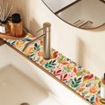 thumbnail image 2 of Yayeee Faucet Mat for Kitchen Sink 30" Diatomite Long Splash Guard Pad, Orange Leaves, 2 of 7