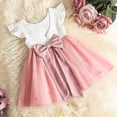 thumbnail image 1 of pink 03 Vestido de tul de cumpleaños con flores para niña pequeña, vestido de boda con lazo sin espalda, ropa de fiesta para niños, vestido rosa de princesa, vestidos con lazo par, 1 of 5