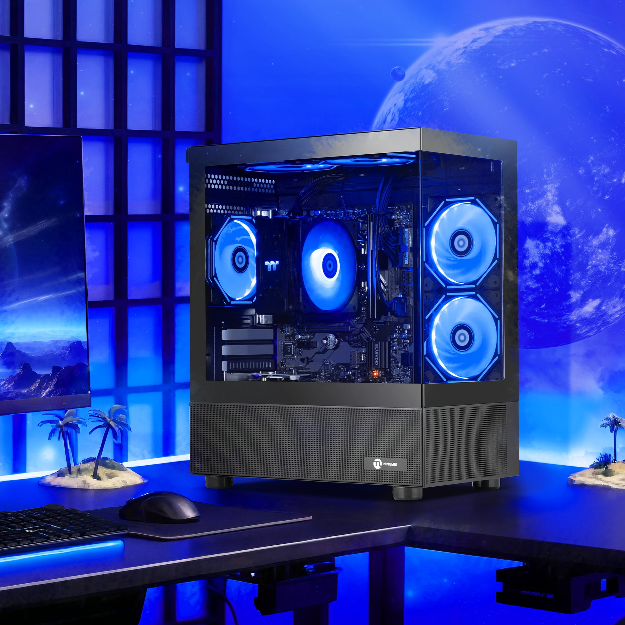 Ningmei Gaming Desktop, AMD Ryzen 7 5700G, 16GB RAM, 1TB SSD, WiFi