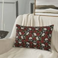 thumbnail image 5 of Lsque Red Rose Skull Pattern Pillow Case – Soft & Cozy Throw Pillow Cover, Hypoallergenic Cushion Case for Sleeping Women with Envelope Closure-16"x24", 5 of 6