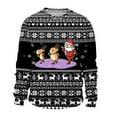 thumbnail image 4 of NLLSHGJ Chandail à Col Rond Homme Graphique Automne et Hiver Tendance Décontractée Imprimé de Noël chandail à Col Rond Chandail à Capuche pour Homme Graphique Léger à Fermeture Éclair pour Homme, 4 of 4
