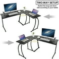 thumbnail image 3 of ZenSports 58” Large L-Shaped Gaming Desk Reversible MDF Computer Desk Home Office, Black, 3 of 10