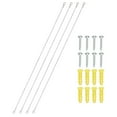 thumbnail image 1 of Limitador de puerta de gabinete de 20 pulgadas, paquete de 4 limitadores de bisagra de acero inoxidable de 1.5mm de diámetro, 1 of 6