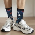 thumbnail image 6 of Hirioo Space Cartoon Pattern Adult Middle Tube Socks Breathable Sock Non-Pilling,Contrasting Color Design, 6 of 6
