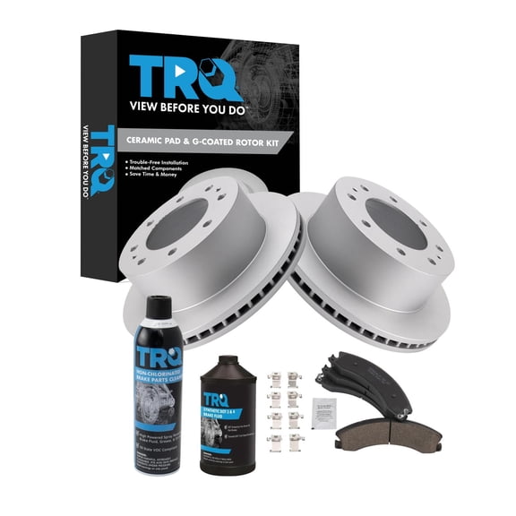 TRQ Rear Brake Pad & Rotor Kit Fits 2011-2019 Chevrolet 2011-2019 GMC