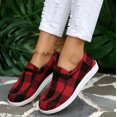 thumbnail image 2 of YOUYEDIAN Loafers for Women Fashion Print Round Toe Casual Slip On Soft Flats Versatile Outdoor Platform Canvas Walking Shoes, 2 of 5