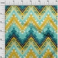 thumbnail image 3 of oneOone Polyester Spandex Turquoise Blue Fabric Chevron Sewing Material Print Fabric By The Yard 56 Inch Wide, 3 of 4