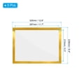 thumbnail image 2 of Uxcell 9.37" x 12.8" Magnetic Display Frame A4 Adhesive Magnetic Sign Holder Golden 5 Pack, 2 of 6