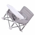 thumbnail image 3 of Silla de comedor plegable para bebé, asiento portátil para viaje al aire libre, para playa, Camping, Picnic, gris, 3 of 9