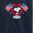 thumbnail image 3 of Peanuts - Snoopy Since 1776 Flag Heart - Toddler & Youth Crewneck Fleece Sweatshirt, 3 of 6