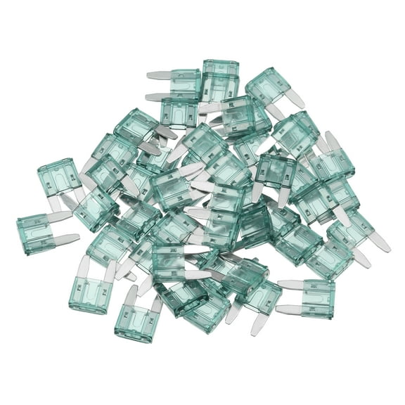 Unique Bargains 50 Pcs Mini 1AMP APM/ATM Universal Car Fuse Blade Style Fuses for Automotive Car Boat Truck SUV RV Green