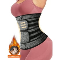 QRIC Women Waist Trainer Shapewear Weight Loss Corset Trimmer Belt Waist Cincher Body Shaper Double Straps