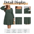 thumbnail image 6 of Cuteduck Women's Plus Size Fall Sweater Dress Long Sleeve Babydoll Dresses with Pocket, 1X-5X, 6 of 10