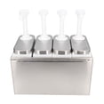 thumbnail image 4 of Sauce Dispenser Pump, 1L Stainless Steel Sauce Pump Dispenser Condiment Pump Dispenser with Base, Reusable Removable Condiment Pump Station for Kitchen, Restaurant, 4 of 7