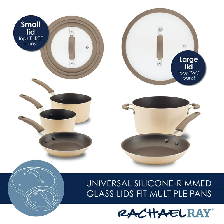 Rachael Ray Cook + Create 11pc Aluminum Nonstick Cookware Set - Almond