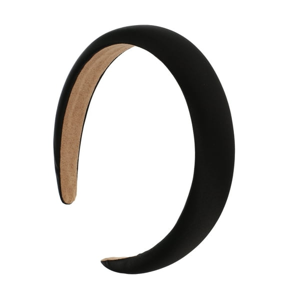 Unique Bargains 1 Pc Classic Elegant Satin Sponge Headband for Women for Girls 6.30"x5.91" Black