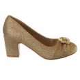 thumbnail image 2 of Badgley Mischka Girls Heel Dress Shoes. (Little Kids Big Kids), Rose Gold, 3, 2 of 7