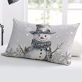 thumbnail image 5 of Xmas Berry Winter Snowflake Throw Pillow Cover, Pillowcase Protectors with Zipper, Breathable Decorative Lumbar Pillow Case Cover, Pillow Shams for Couch Sofa 16x24Inch, 5 of 7